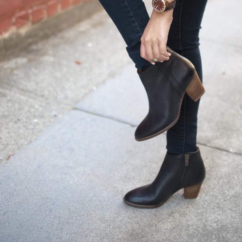 Madewell Black Leather Billie Boots Booties 8